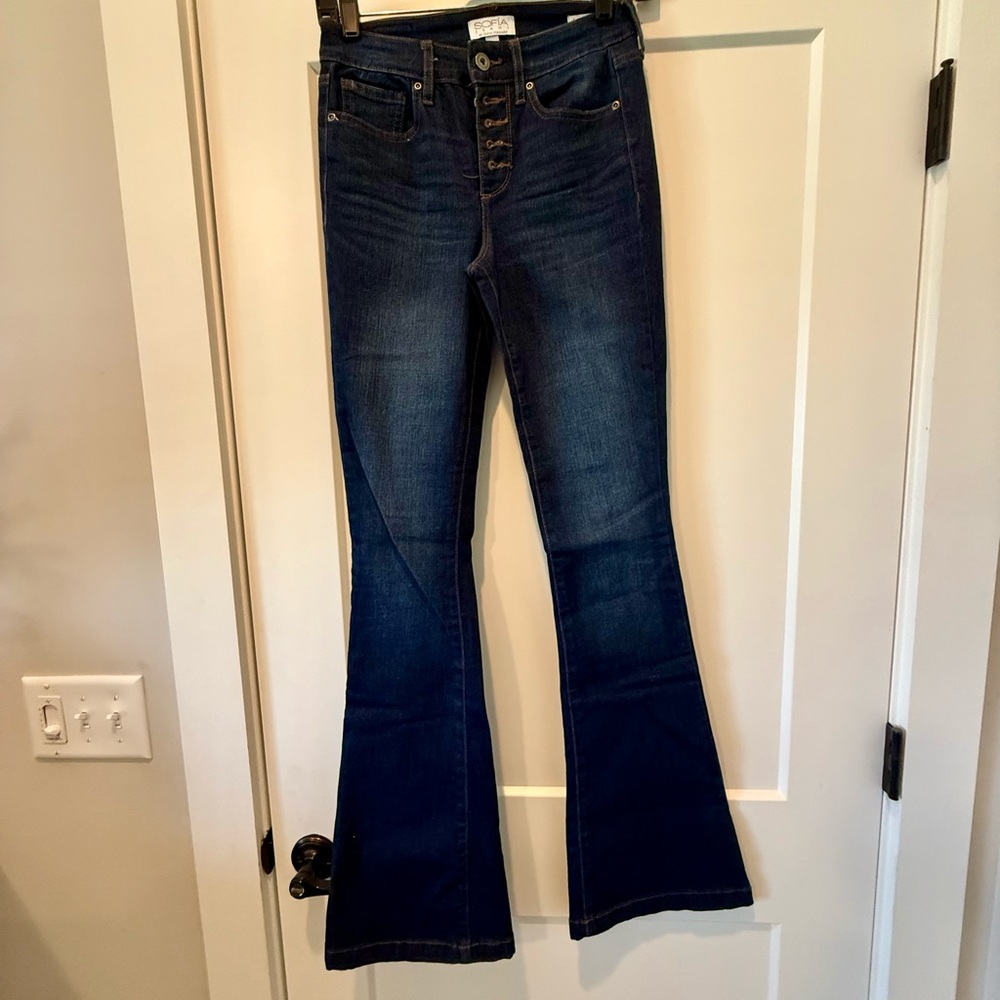 Sofia by Sofia Vergara Dark Blue Flare Jeans